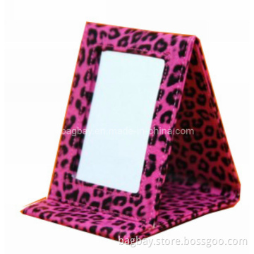 Tri-Fold PU Frame Cosmetic Mirror (COSM09-015)